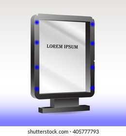 realistic lightbox on a light background