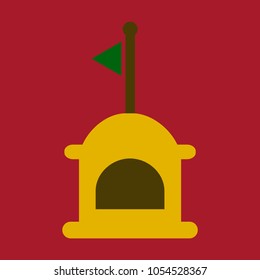 Realistic lighthouse building isolated on background. Vector illustration