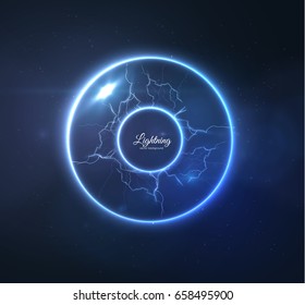 Realistic lightning vector background, plasma ball. EPS10