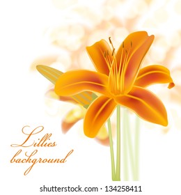 realistic lilies background