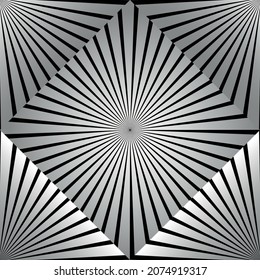 Realistic liner optical illusion background