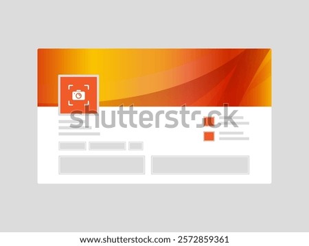 Realistic LinkedIn Banner Mockup Presentation Template for Profile Pages with Abstract Gradient Designs and Modern Aesthetic Themes