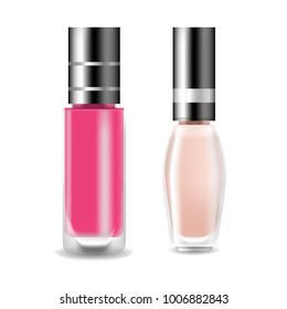 Realistic Liquid Lipstick for cosmetic brand mockup. Vector Illustration