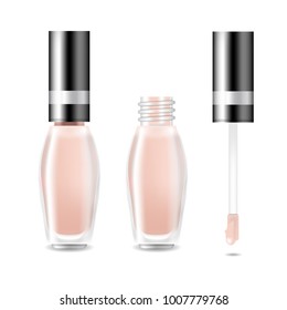 Realistic Liquid Lipstick for cosmetic brand mockup. Vector Illustration