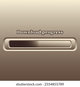 Realistic loading progress bar. A set of icons to download in a flat style. Vector illustration.