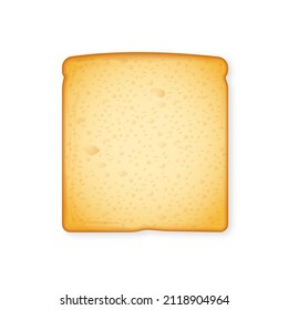 Realistic loaf of bread template. Wheat billet for sandwich and snacks organic fresh toast for delicious vector pastries.