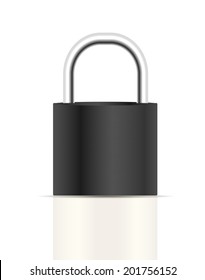 Realistic Lock Sign Vector Illustration