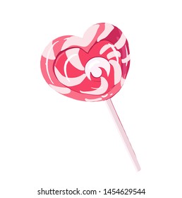 Realistic lollipop vector. Sugar sweet food dessert caramel on stick. National Lollipop Day