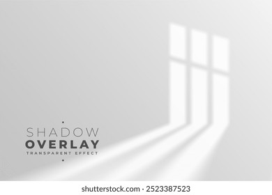 realistic long window light and shadow overlay on flat surface 