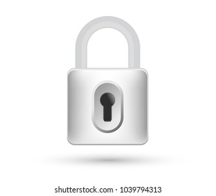 Realistic looking padlock in vector graphics