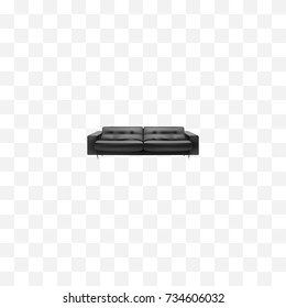 Realistic Lounge Element. Vector Illustration Of Realistic Divan  Isolated On Clean Background. Can Be Used As Settee, Lounge And Divan Symbols.