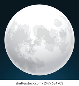 realistic lunar eclipse in the night sky design vector illustration.
