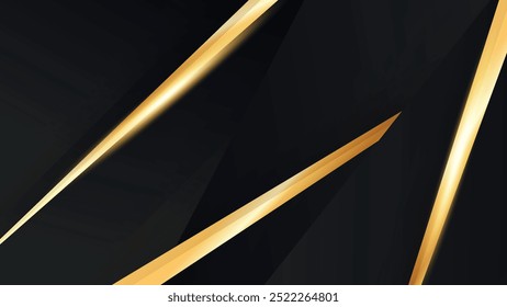 Realistic Luxury Dark Gold Background