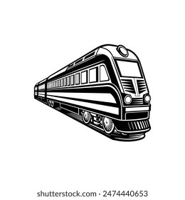Realistic Luxury Train Vector Illustration