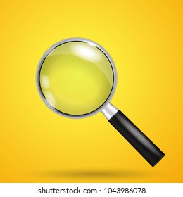 Realistic magnifier isolated