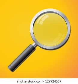 Realistic magnifier isolated