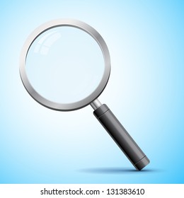 Realistic magnifier isolated