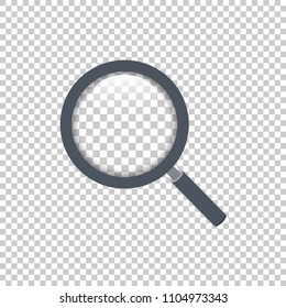 Realistic magnifying glass