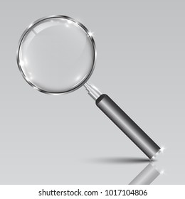 Realistic magnifying glass – stock vector