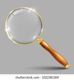 Realistic magnifying glass – vector