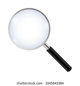 Realistic magnifying glass. Vector illustration