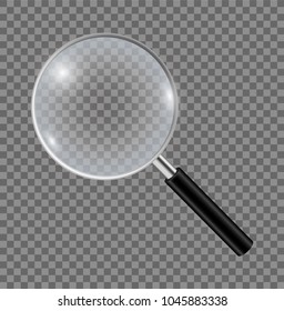 Realistic magnifying glass. Vector illustration