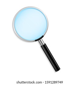 Realistic Magnifying glass vector isolated vector illustration on transparent background