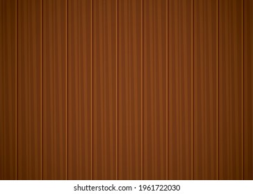 Realistic Mahogany wooden vector background. Brown wooden wall, plank, table or floor surface. Cutting chopping board. Wood texture.
