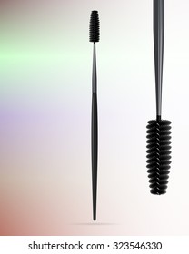 Realistic Make up Brush for Eyelashes. Vector illustration