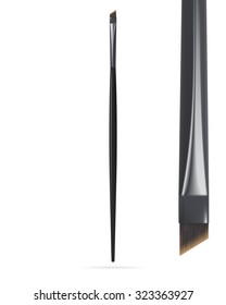 Realistic Make up eyebrow Brush Isolated on white background. Vector illustration