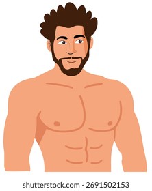 Vector masculino realista del carácter para el orgullo y el diseño de la aptitud