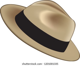 Realistic man hat. Vector illustration