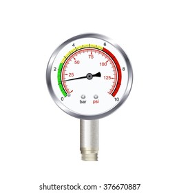 realistic manometer isolated on white background. Vector illustration.