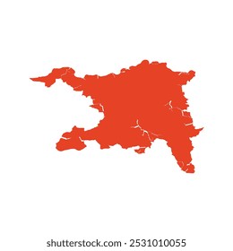 MAPA REALISTA DE AARGAU STATE (AARGAU CANTON) SUÍÇA, EUROPA