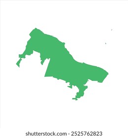 REALISTIC MAP OF BATUBARA (KABUPATEN BATUBARA), NORTH SUMATRA (SUMATRA UTARA), INDONESIA CITY-REGENCIES MAP