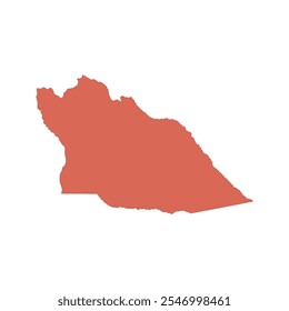 REALISTIC MAP OF CUANDO CUBANGO PROVINCE ANGOLA, AFRICA