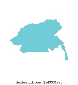 MAPA REALISTA DE GUAINÍA DEPARTAMENTO COLÔMBIA, AMÉRICA DO SUL