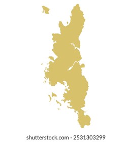 REALISTIC MAP OF DINAGAT ISLANDS PROVINCE (DINAGAT ISLANDS LALAWIGAN) PHILIPPINE, ASIA