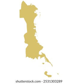 REALISTIC MAP OF EASTERN SAMAR  PROVINCE (EASTERN SAMAR LALAWIGAN) PHILIPPINE, ASIA