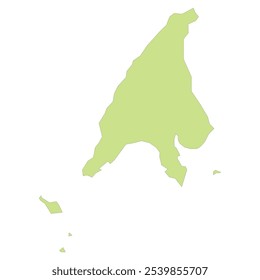 REALISTIC MAP OF FEDERAL TERITORY LABUAN (WILAYAH PERSEKUTUAN LABUAN) MALAYSIA, ASIA