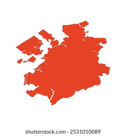 REALISTIC MAP OF FRIBOURG STATE (FRIBOURG CANTON) SWITZERLAND, EUROPE