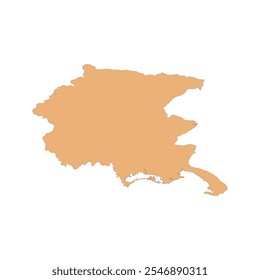 MAPA REALISTA DE FRIULI-VENEZIA GIULIA. REGIÃO ITÁLIA, EUROPA