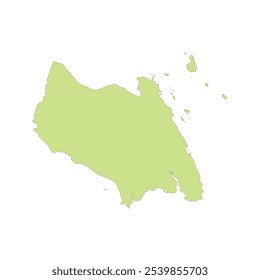 REALISTIC MAP OF JOHOR STATE (NEGERI JOHOR) MALAYSIA, ASIA