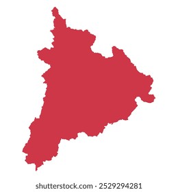 CARTE RÉALISTE DE LA PROVINCE DE KON TUM (KON TUM TINH) VIETNAM, ASIE