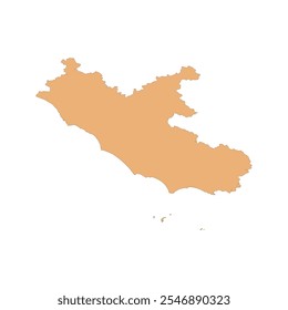 REALISTIC MAP OF LAZIO REGION ITALY, EUROPE