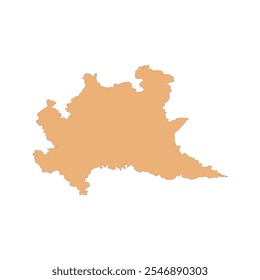 REALISTIC MAP OF LOMBARDIA REGION ITALY, EUROPE