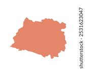 REALISTIC MAP OF MAULE REGION (MAULE REGIÓN) CHILE, SOUTH AMERICA