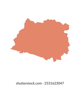 REALISTIC MAP OF MAULE REGION (MAULE REGIÓN) CHILE, SOUTH AMERICA