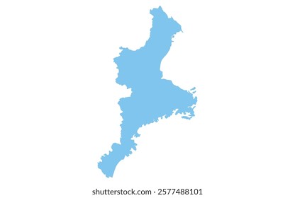 Realistic map of Mie prefecture, Japan Region, Vector Illustration