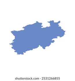 REALISTIC MAP OF NORDRHEIN-WESTFALEN STATE (NORDRHEIN-WESTFALEN BUNDESLAND) GERMANY, EUROPE